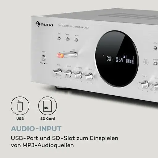 Підсилювач цифровий Auna AMP-218 BT Digital Surround Amplifier (10036138) - фото 4