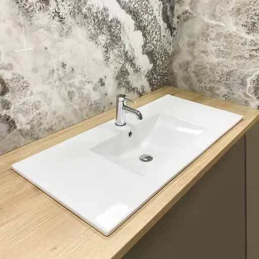 Умивальник VBI Ferrara 100 white врізний VBI-018030, Білий - фото 4