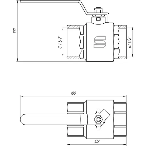 Кран кульовий прямий Selba 1 1/2″ ВВ КР SL1506 - фото 3