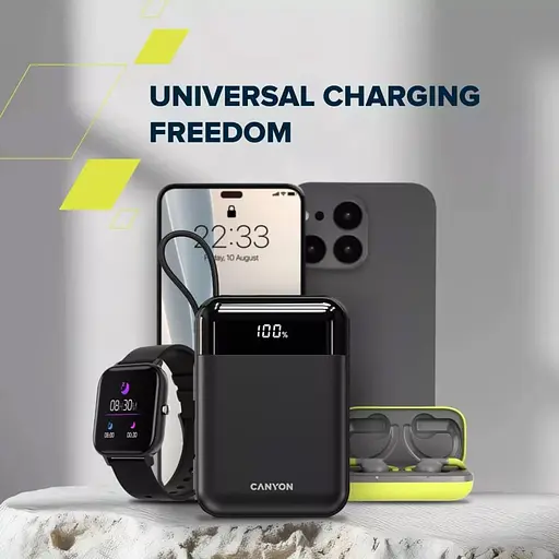 Павербанк Canyon Black 20 000 mAh / 22.5 Вт (CNS-CPB204B) - фото 8