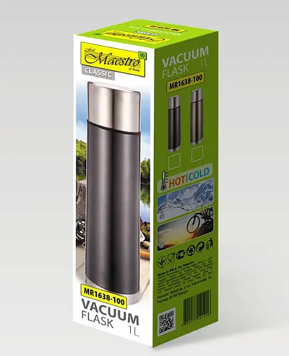 Термос із нержавіючої сталі Maestro MR-1638-100 1 л термопляшка Маестро - фото 4