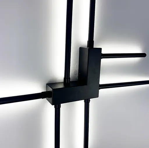 Мінімалістична модель бра на 7 ріжків Line F WJ 7214/7 BK - фото 3