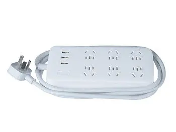 Мережевий фільтр подовжувач Xiaomi 6 розеток + 3 юсб порта 1.8 m Mi Power Strip - фото 4