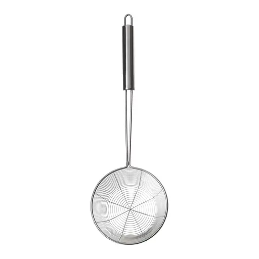 Дуршлаг-проволока шумовка сито глубокое из нержавеющей стали Ø 13.5 см для фритюра и картофеля фри, Kitchen Master Серый 85713 - фото 2