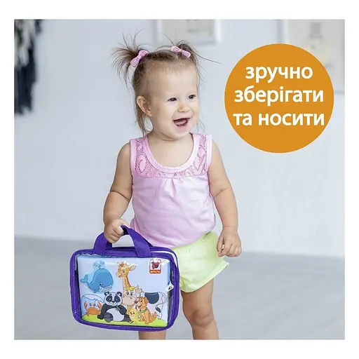 Дитяча м'яконабивна розвиваюча книжка "Тварини" МС 070301-03, 7 сторінок 42 тварини - фото 5