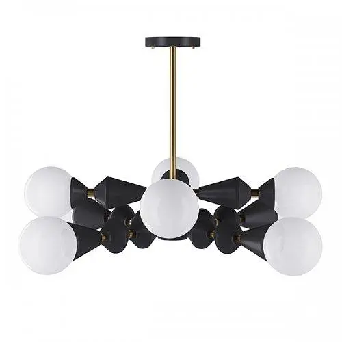 Люстра Dome V8 horizontal PikArt арт. 5990 Золотий/чорний - фото 3