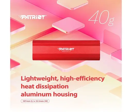 SSD портативний 1Tb Patriot RED 1000R / 1000 W Type-C інтерфейс - фото 7
