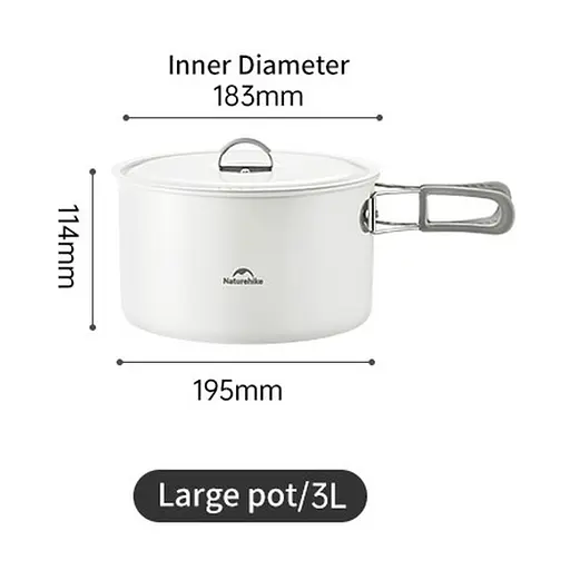 Каструля з керамічним антипригарним покриттям Naturehike CNK2450CF013 алюміній 3л - фото 8