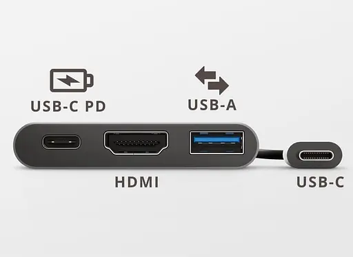 USB-Хаб Trust USB-хаб Dalyx 3-in-1 Multiport USB-C Adapter ALUMINIUM (23772_TRUST) - фото 2