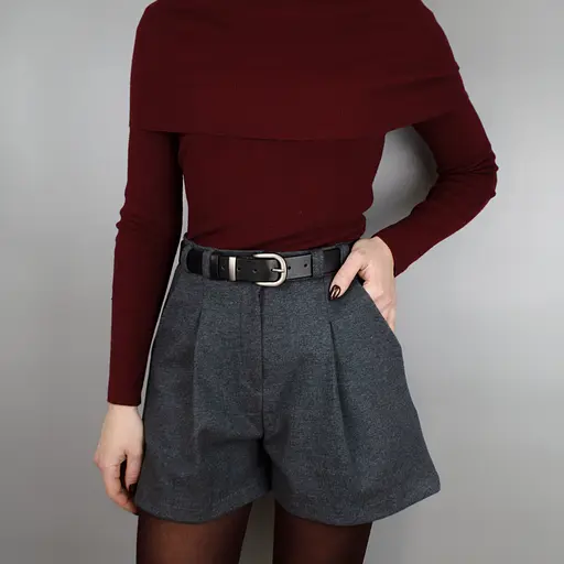 Ремень кожаный женский батальный HC-3092 черный с серебристой пряжкой (145 см) - фото 6