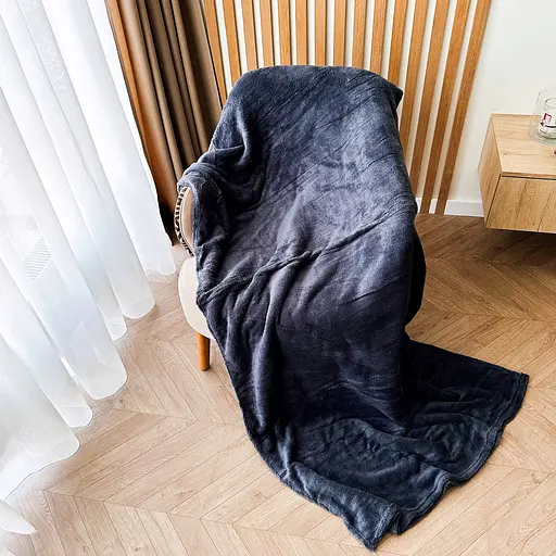 Плед LeLit гладкофарбований 150х200 см графіт (le2000000300016) - фото 5