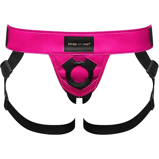 Труси для страпона Strap-On-Me Leatherette Harness Curious Fuchsia