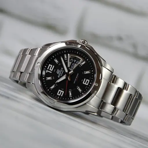 Мужские часы наручные стильные стальные кварцевые оригинал Япония Casio Edifice EF-129D-1AVEF - фото 5