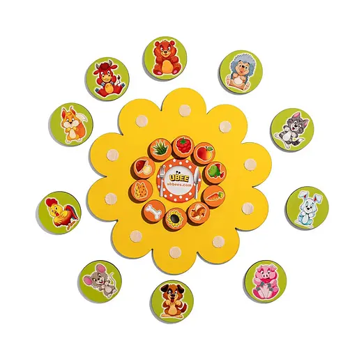 Дерев'яний дитячий сортер "Хто що їсть" (ПСД276) PSD276 на липучках - фото 4