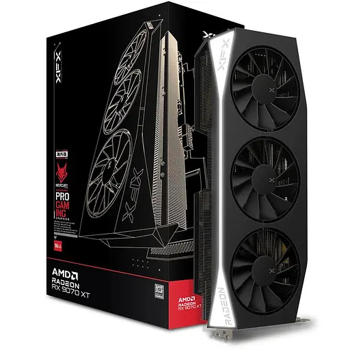 Видеокарта XFX AMD Radeon RX 9070 XT 16GB Mercury Gaming Edition (RX-97TMERCB9) (GDDR6, 256 bit, PCI-E v5.0 x16) - фото 5