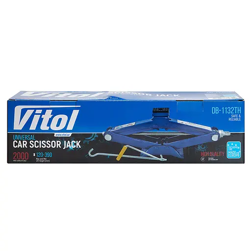 Домкрат гвинтовий ромбоподібний Vitol 2т гумовий упор 390 мм 3.2 кг (DB-1132TH) - фото 5