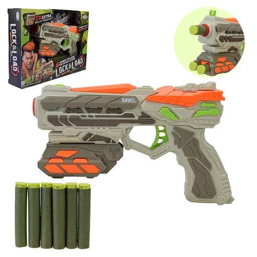 Дитячий іграшковий Автомат с мягкими патронами FJ9003, 6 патронів - фото 4