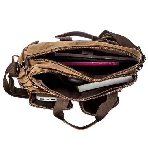 Сумка текстильна Vintage 43х35х12 см sum0012217 - фото 5