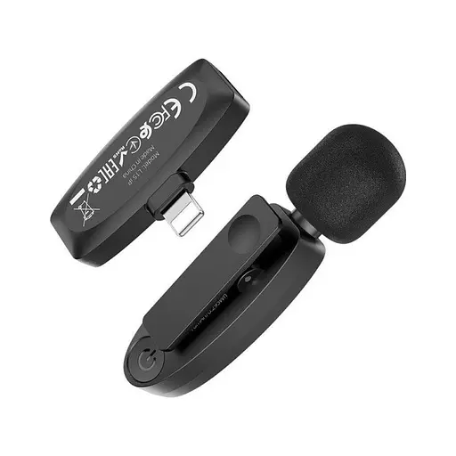 Мікрофон XO MKF08B з придушенням шуму lightning Black (XO MKF08B-IP) - фото 3