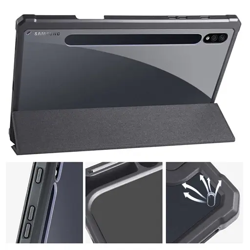 Чохол TPUCristal SlimTPU Spen holder Samsung Galaxy Tab S9/S9 Fe Чорний - фото 5
