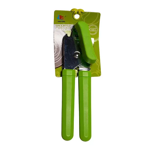 Консервный нож открывалка для консерв консервооткрыватель нержавеющая сталь пластик 20 см, Kitchen Master Салатовый 85461 - фото 4