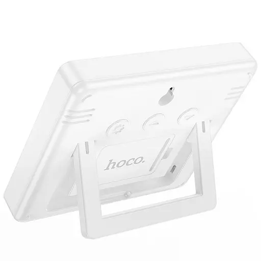 Электронный термогигрометр + часы Hoco HX41 5in1 Indoor White - фото 3