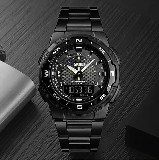 Чоловічий наручний годинник Skmei Marshal Black VIP - фото 5