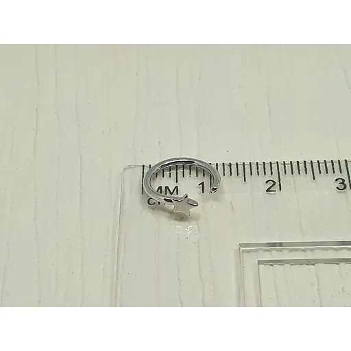 Серебряная серьга-пирсинг в нос Dear. 1058С - фото 3