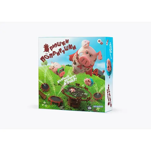 Настольная игра Fun Games Shop Хрюшки - Попрыгушки (Pigs on Trampolines) (укр.) (FGS63) - фото 1