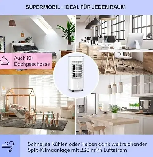 Охолоджувач повітря Klarstein Skypillar 3-в-1 228 м³ Білий (10035794) - фото 4