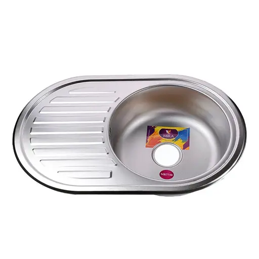 Мийка кухонна Mira MR 7750 D Decor овальна з полицею 770х500х180 мм 30412 - фото 1