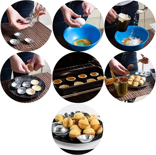 Металлические формочки порционные для выпечки печенья орешки 60 Серый 86524 - фото 6