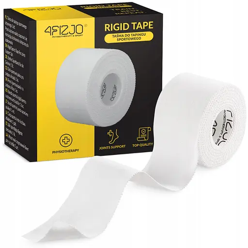 Лента кинезиологическая (кинезио тейп) 4FIZJO Rigid Tape 5 см x 10 м жесткая White (P-5905973400824) - фото 1