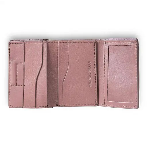 Кожаный женский кошелек Grande Pelle 8х10х2 см acs0029349 - фото 5