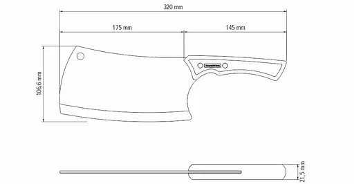 Ніж-тесак Tramontina Churrasco Black 178 мм kuh0015700 - фото 6