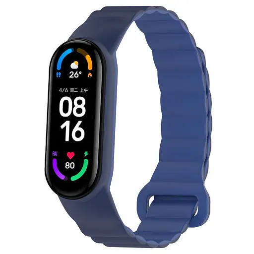 Ремешок Dual-color Magnetic для Xiaomi Mi Band 9/8/10 Navy Blue/Blue