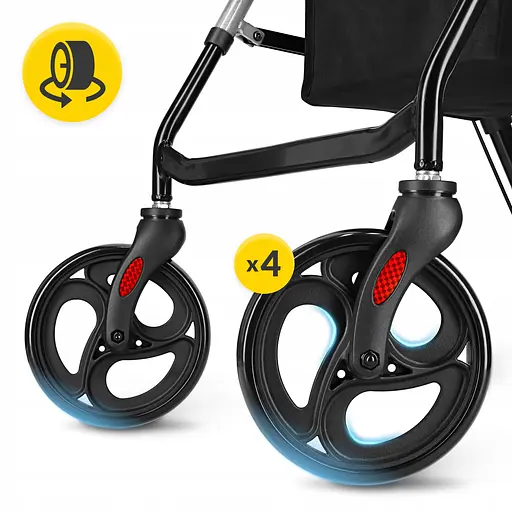 Роллер для ходьбы 4FIZJO складной, с сумкой Black/Silver (P-5905973406918) - фото 10