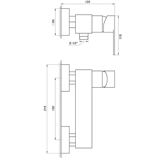 Змішувач для душа TOPAZ ODISS TO 08718-H52-BB чорний матовий комплект для ванної кімнати з душовою лійкою - фото 7