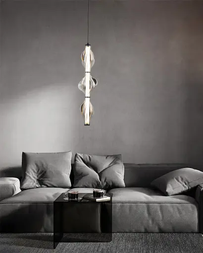 Подвесной светильник, люстра TK Lighting 18215 Elva LED 1x22W 3000K 2616Lm IP20 дымчатый - фото 2