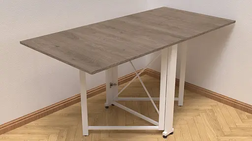 Стіл-книга трансформер Оріон 2 Ferrum-decor 750x1520x730 Білий метал ДСП Дуб Сонома Трюфель 16 мм (FRD-104594) - фото 4