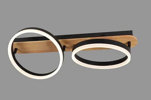 Люстра Стельова VALESO LED 77080-2L Чорна/Дерево