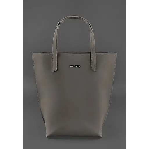 Шкіряна жіноча сумка шоппер D.D. темно-бежева - фото 1