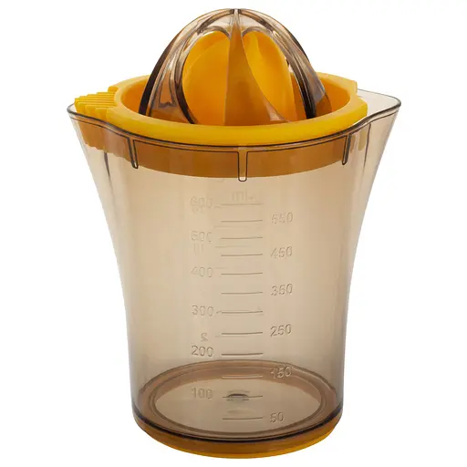 Соковыжималка ручная для цитрусовых и гранатов 600 мл со стаканчиком, Kamille Желтый 87013 - фото 6