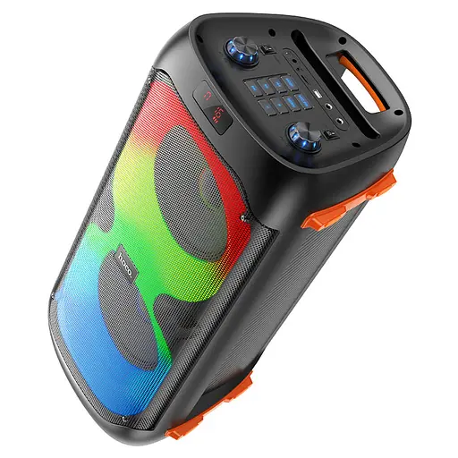 Портативная колонка HOCO BS53 Manhattan wireless dual mic outdoor BT speaker Black - фото 1