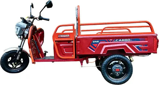 Грузовой электроскутер-самосвал трехколесный CROSSER Cargo 13" (1500W 60V, 32Ah) Красный - фото 1
