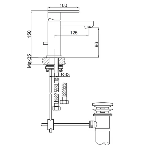 Смеситель для умывальника Kohlman Nexen хром низкий QB100U Хром - фото 3