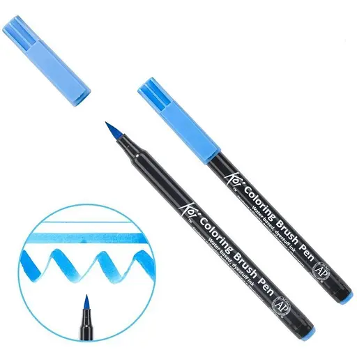 Маркер-пензель акварельний KOI Морська хвиля (137) Sakura