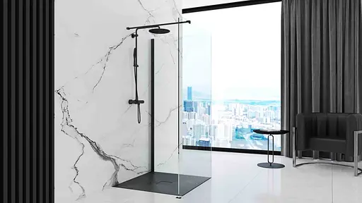 Душовий піддон Rea black Stone 90x90 REA-K9601 Чорний - фото 6