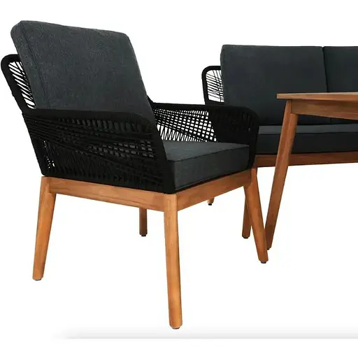 Комплект садовой мебели Di Volio Albenga черный - фото 3