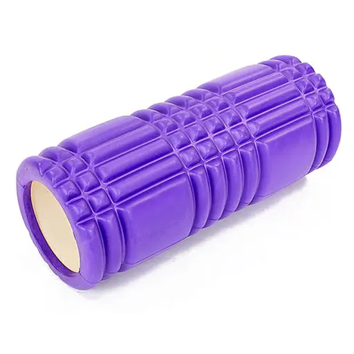 Массажный ролик EasyFit Grid Roller 33 см v.1.0 Фиолетовый (EF-2019-V) - фото 1